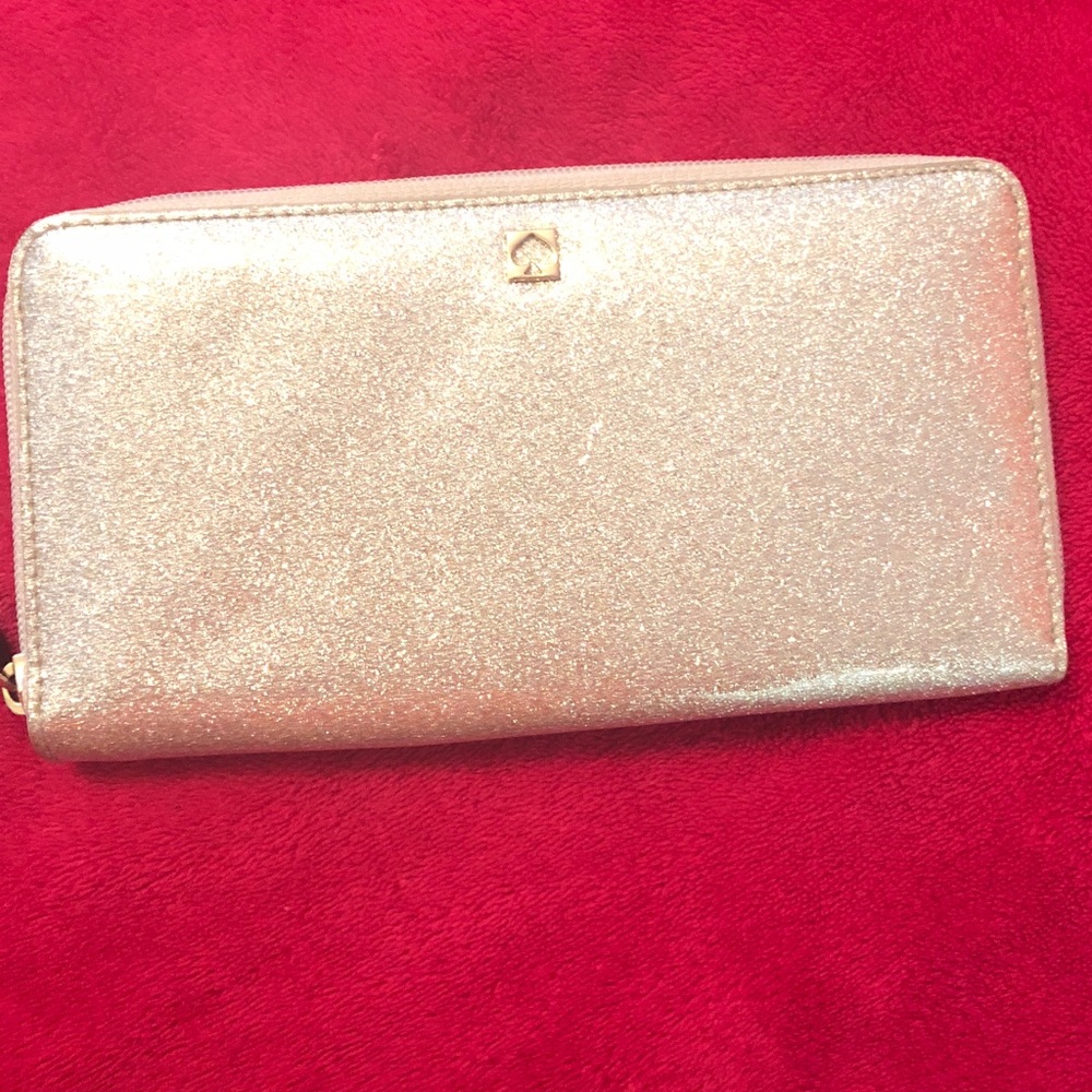 Kate spade silver glitter wallet 😊